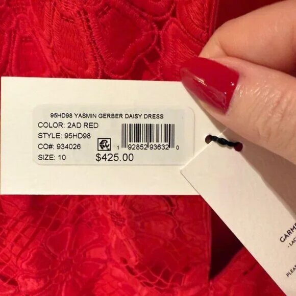 Milly Yasmin Gerber Daisy Red Dress - Picture 4 of 4